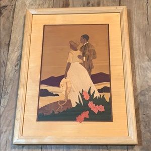 Vintage Hudson River InlayWooden Portrait